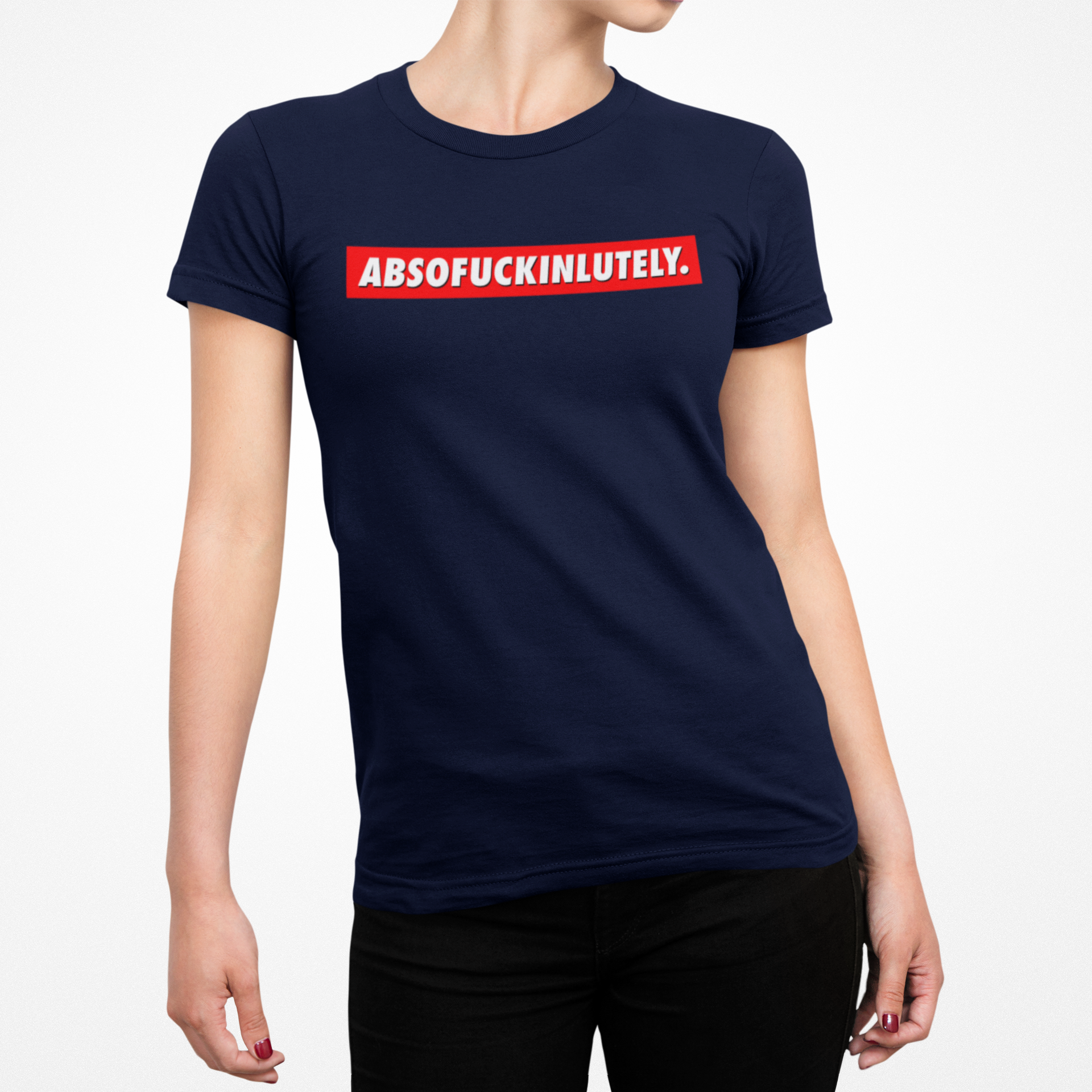 Buy navy Absofuckinlutely Female T-Shirt