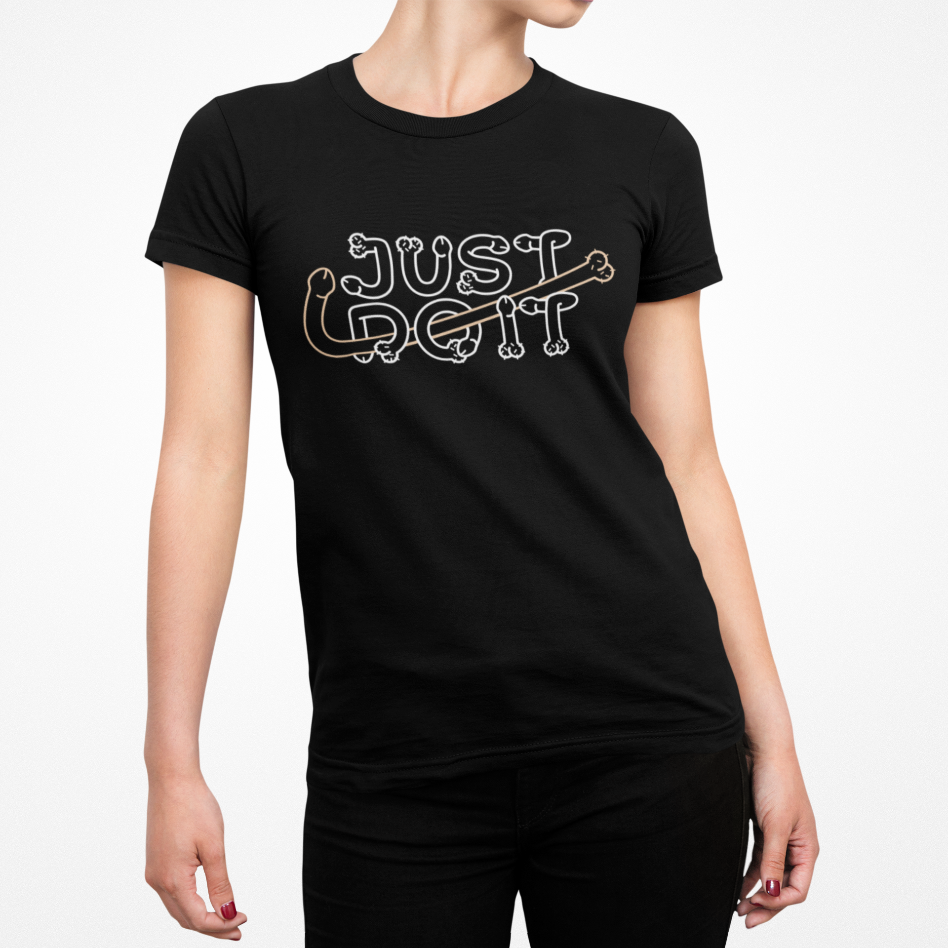 Buy black Just Do It Female T-Shirt