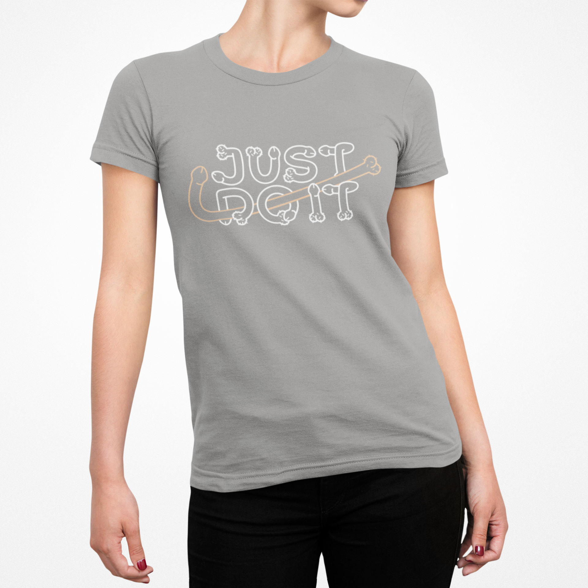 Buy grey Just Do It Female T-Shirt