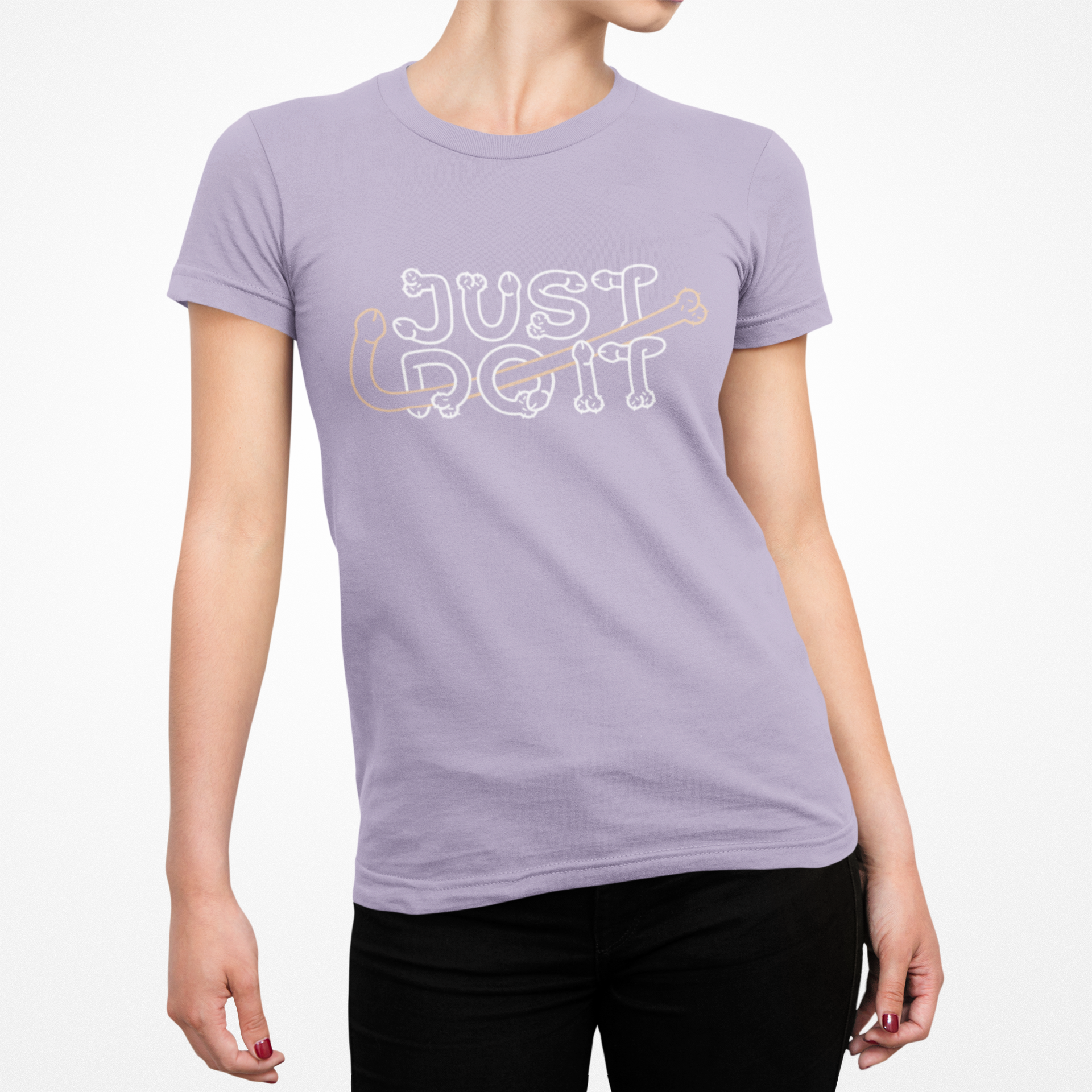 Buy lilac Just Do It Female T-Shirt