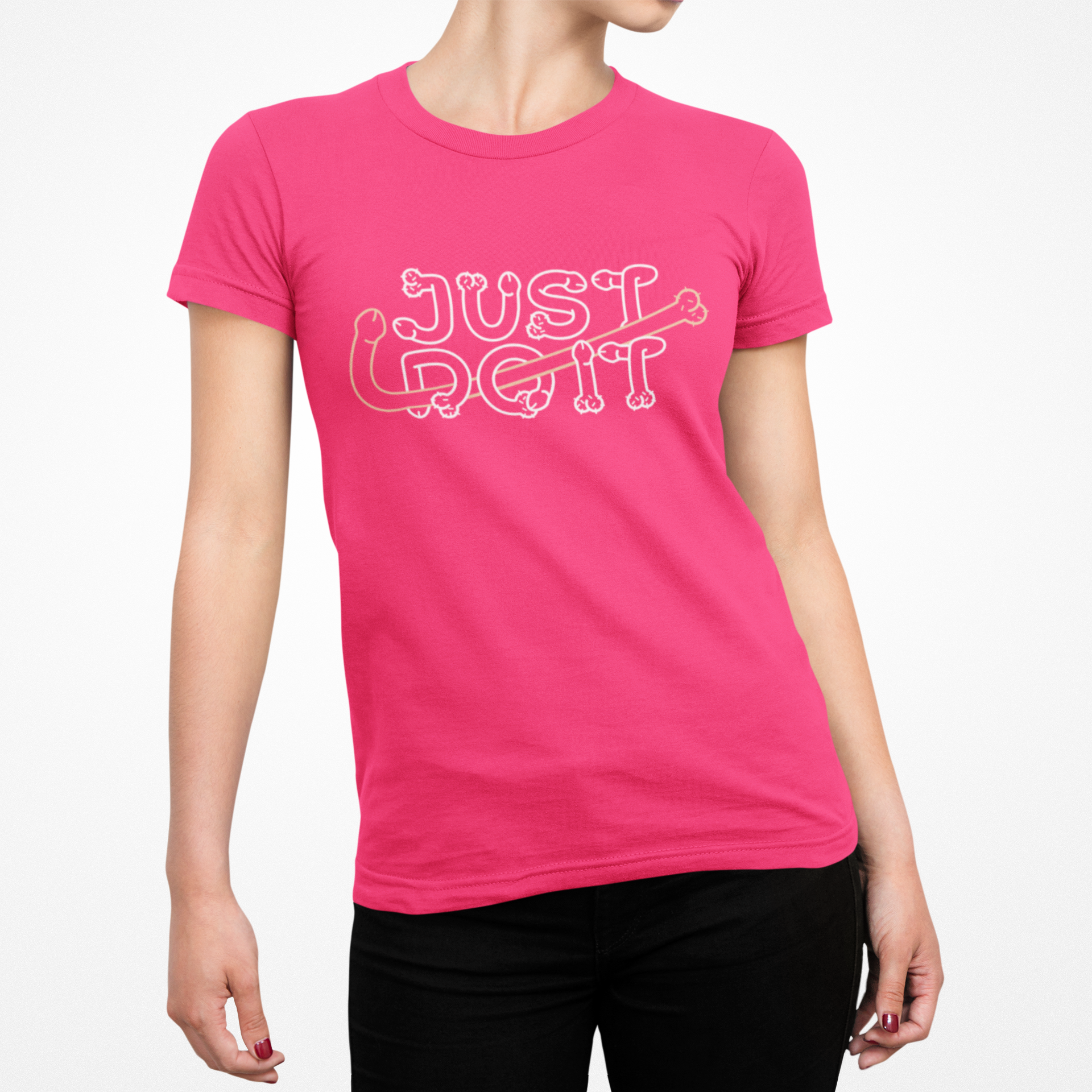 Buy pink Just Do It Female T-Shirt