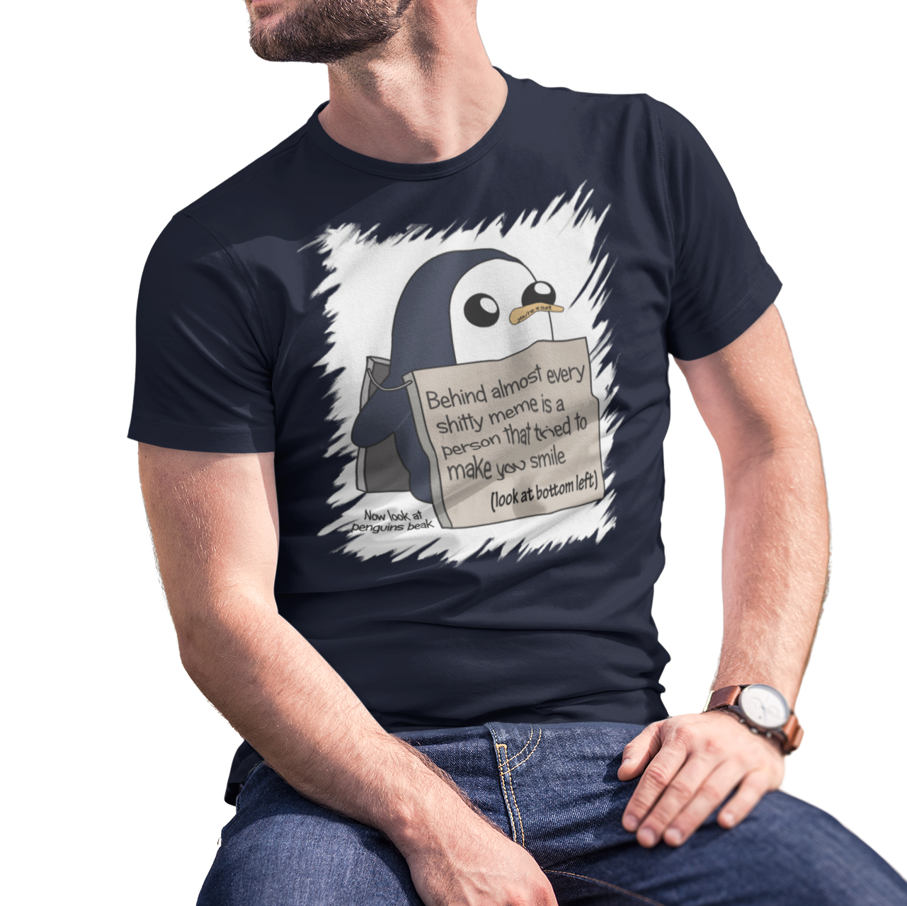 Buy navy Penguin Male T-Shirt