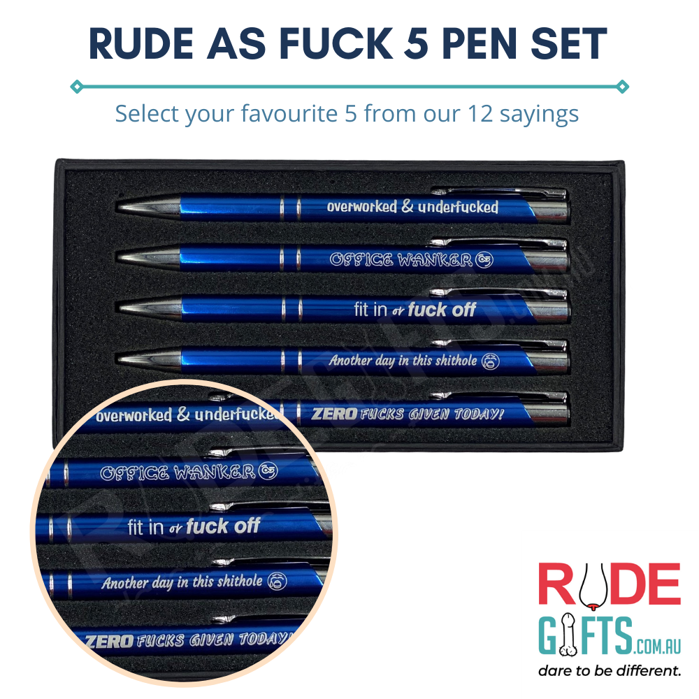 Rude as Fuck 5 Pack Pen Set