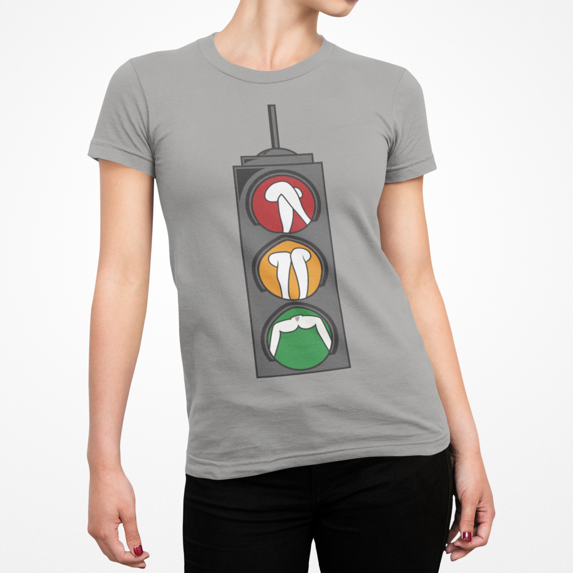 Buy grey Traffic Lights Female T-Shirt