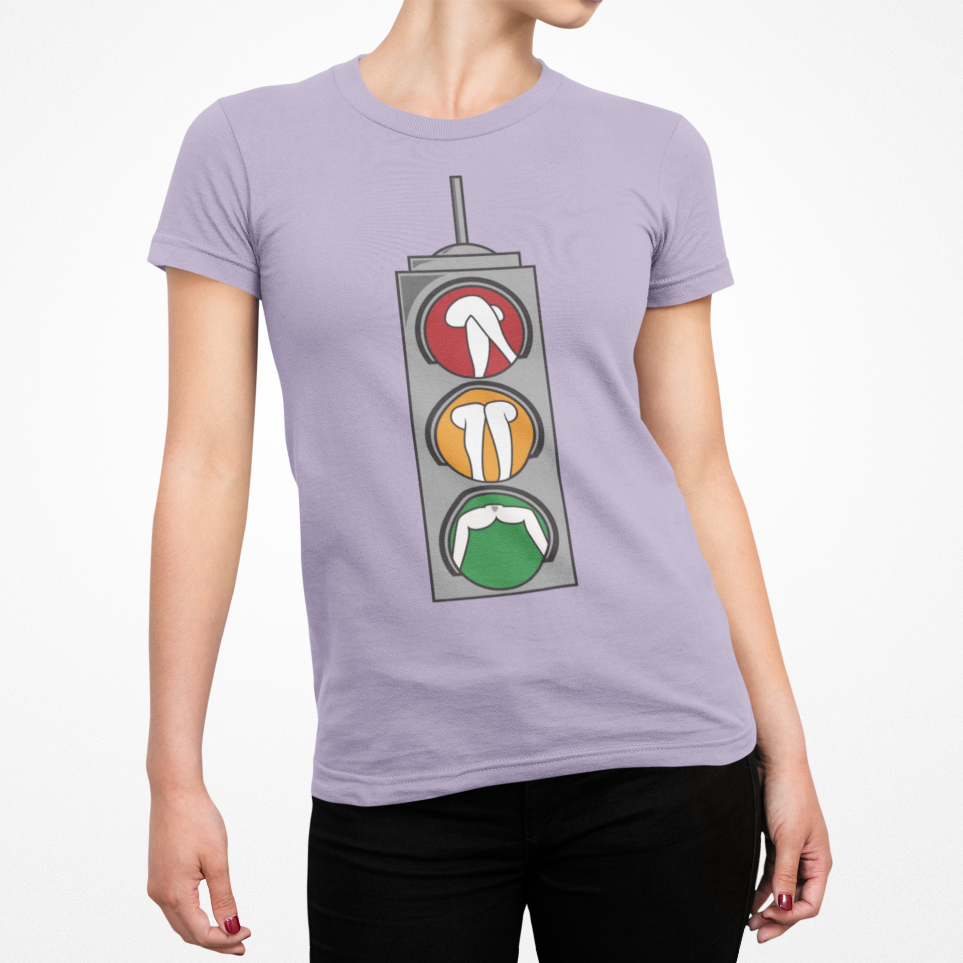 Buy lilac Traffic Lights Female T-Shirt