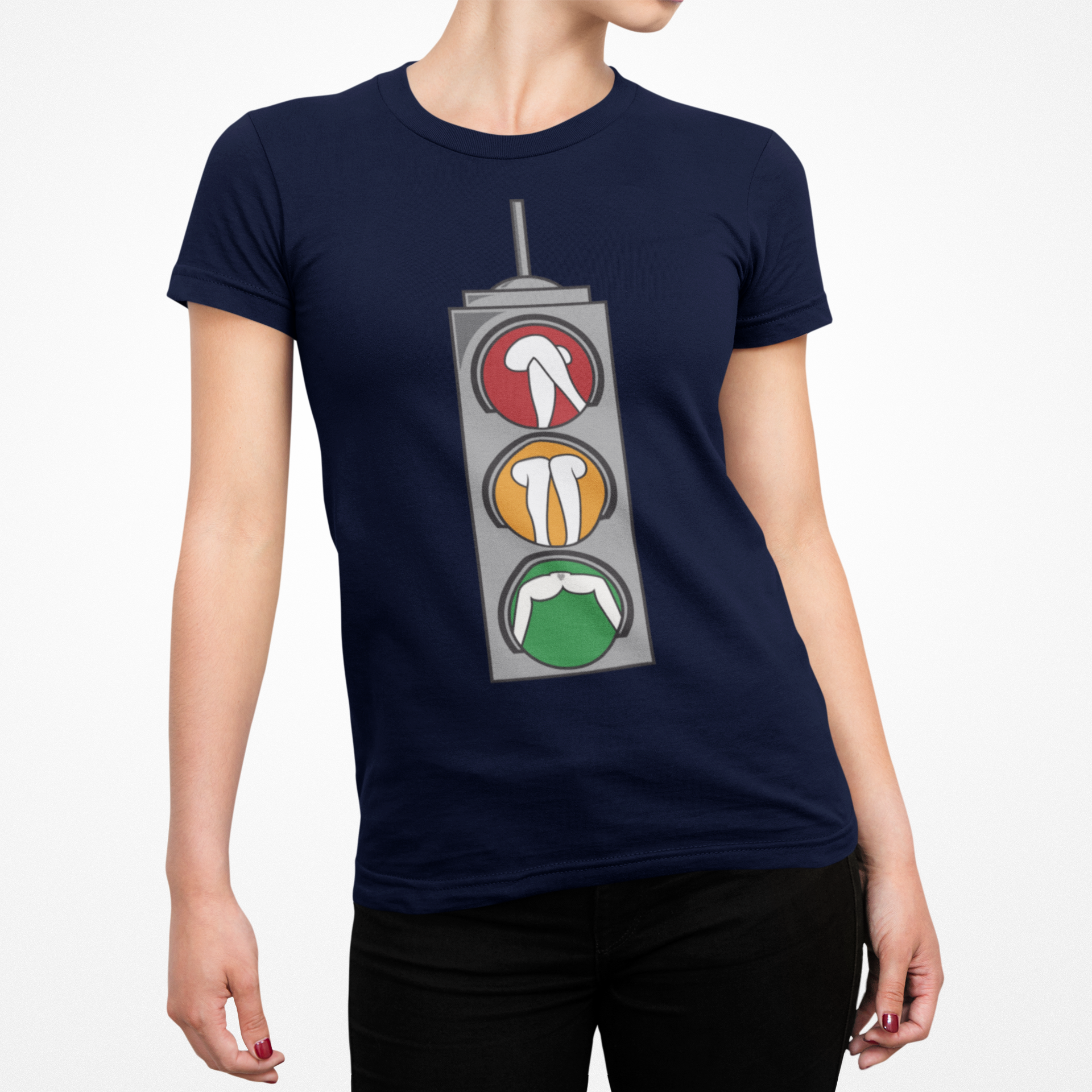 Buy navy Traffic Lights Female T-Shirt
