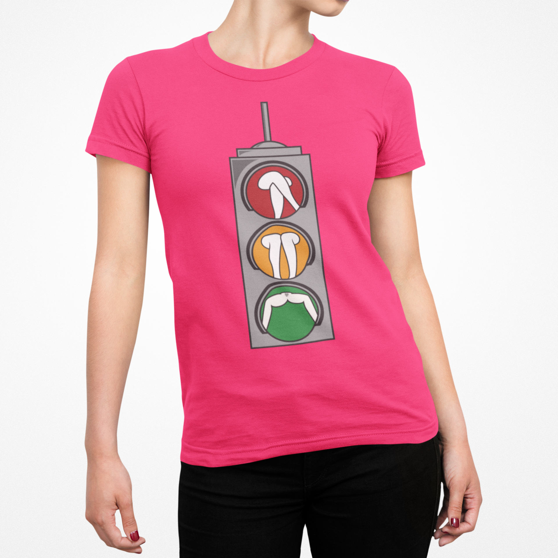 Buy pink Traffic Lights Female T-Shirt