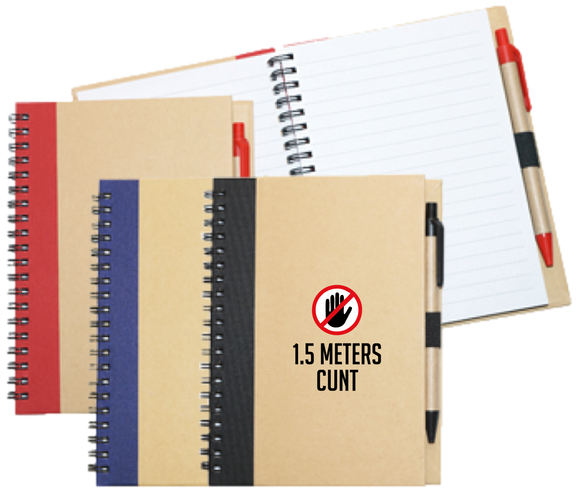 Wiro Bound Recycled A5 Notebook & Pen