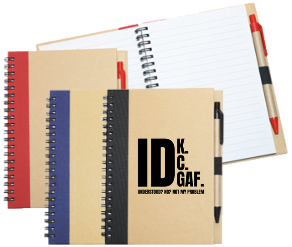 Wiro Bound Recycled A5 Notebook & Pen