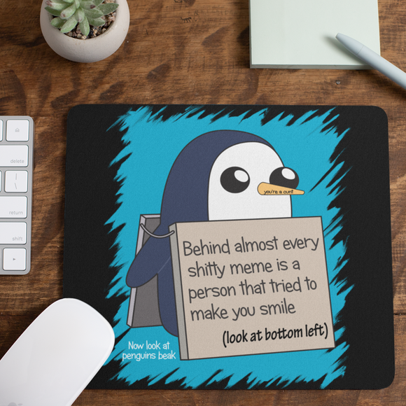 Penguin Meme Mouse Mat