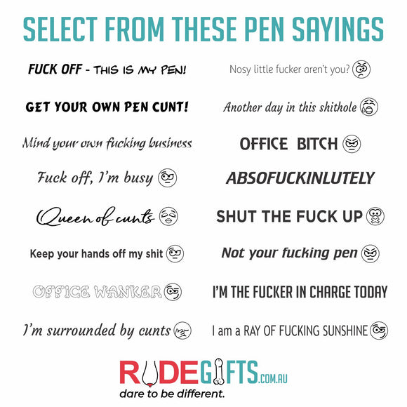 Not your fucking pen