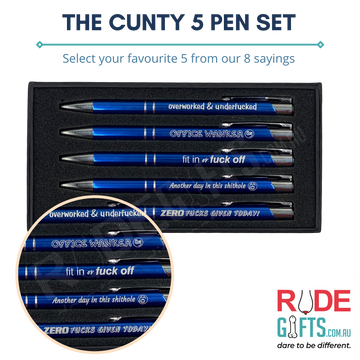 The Cunty 5 Pen Set