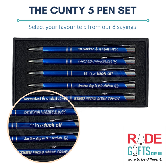 The Cunty 5 Pen Set