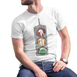 Buy white Traffic Lights Male T-Shirt