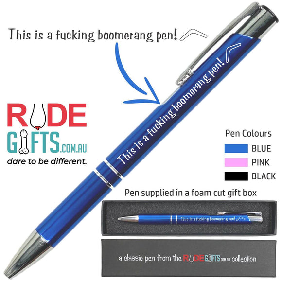 This is a fucking boomerang pen!