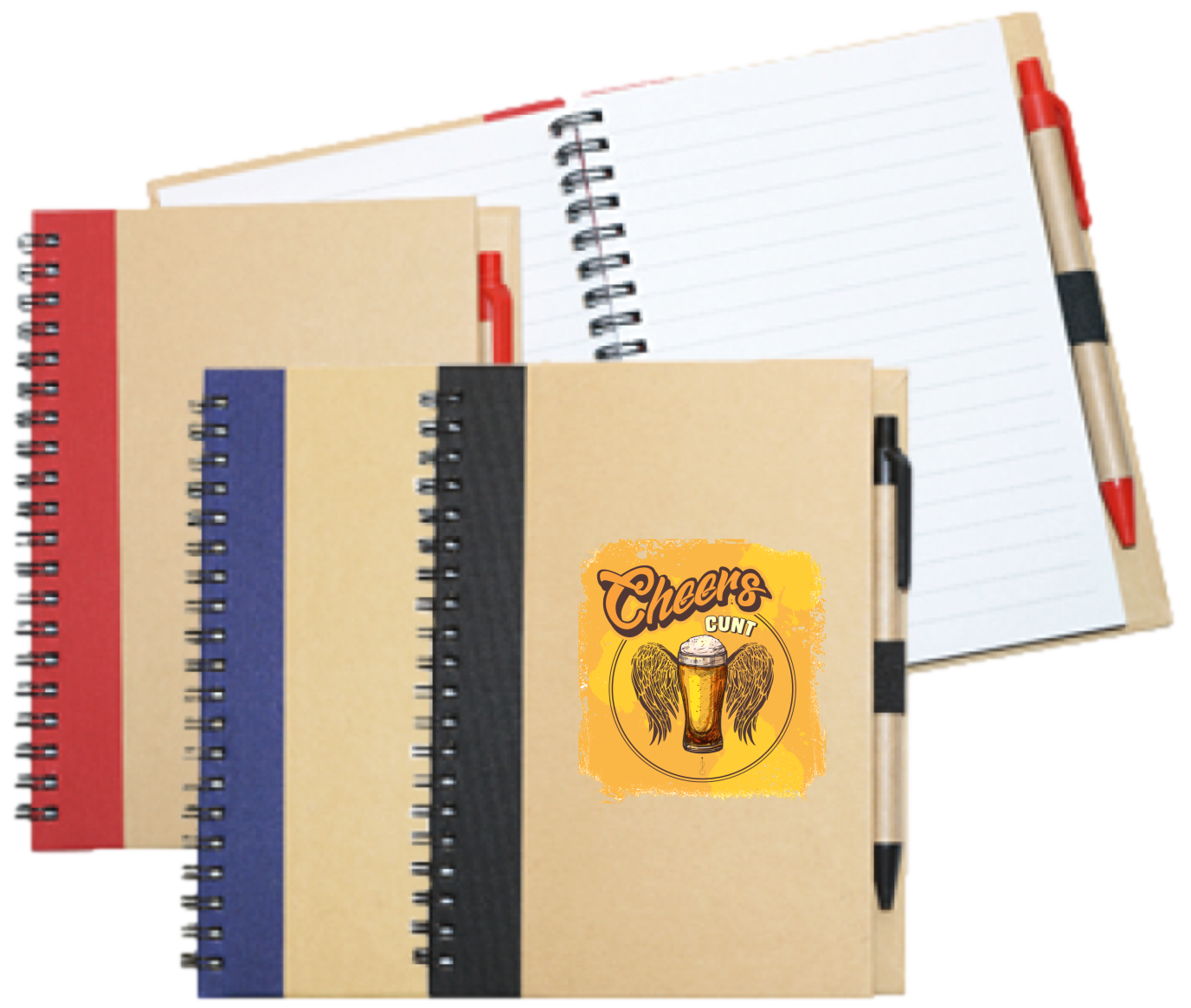 Wiro Bound Recycled A5 Notebook & Pen