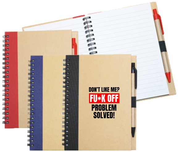 Wiro Bound Recycled A5 Notebook & Pen