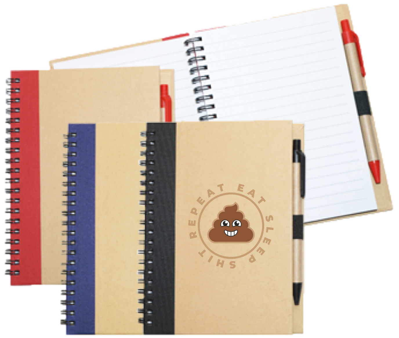 Wiro Bound Recycled A5 Notebook & Pen