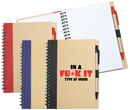 Wiro Bound Recycled A5 Notebook & Pen-7