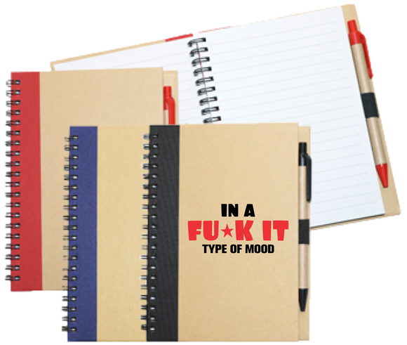 Wiro Bound Recycled A5 Notebook & Pen