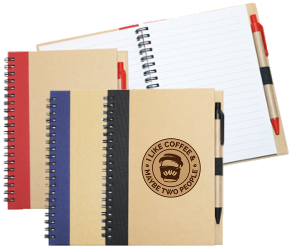 Wiro Bound Recycled A5 Notebook & Pen