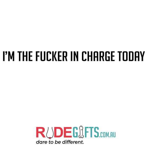 I'm the fucker in charge today