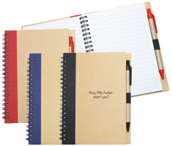 Wiro Bound Recycled A5 Notebook & Pen