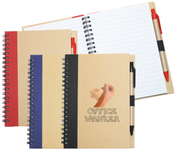 Wiro Bound Recycled A5 Notebook & Pen