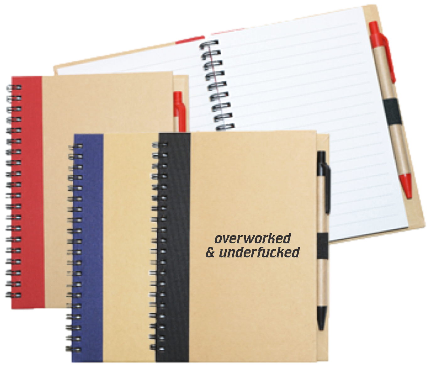 Wiro Bound Recycled A5 Notebook & Pen