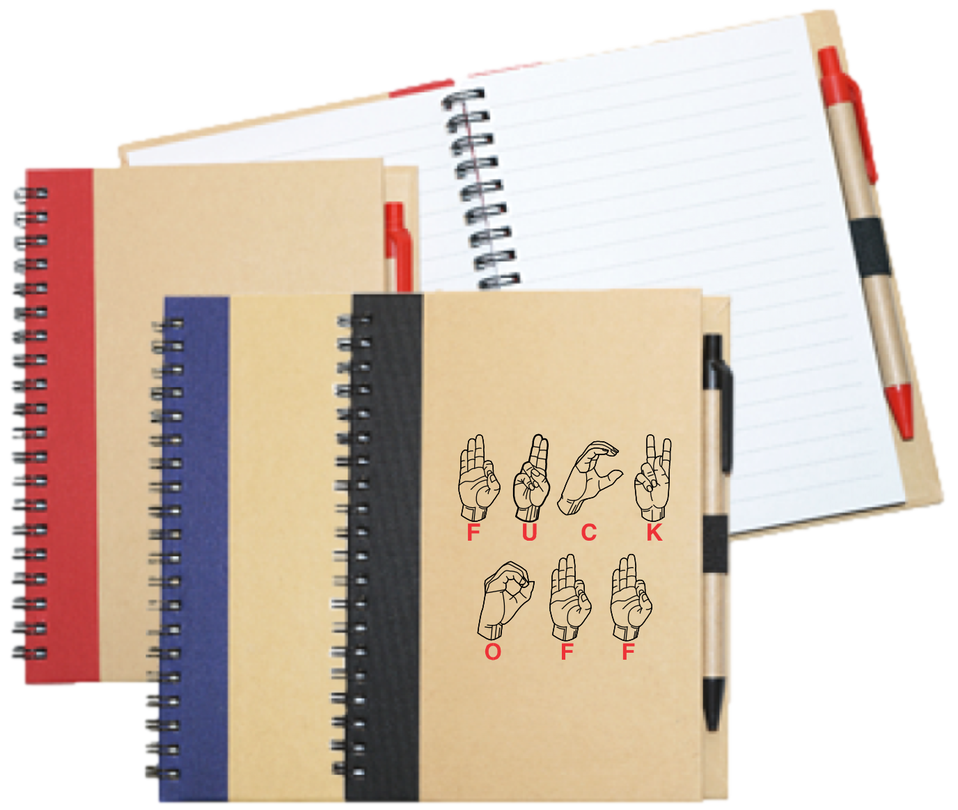 Wiro Bound Recycled A5 Notebook & Pen