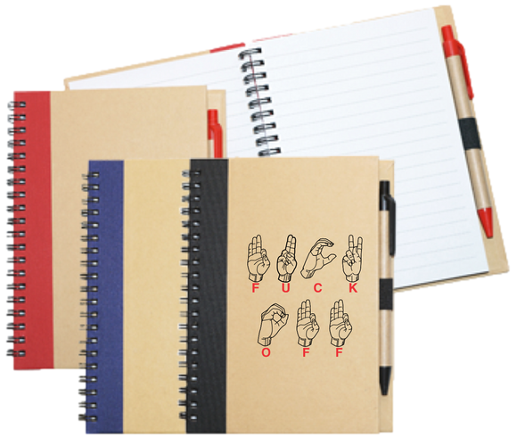 Wiro Bound Recycled A5 Notebook & Pen