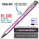 FUCK OFF. I don't take orders. I take suggestions...-4