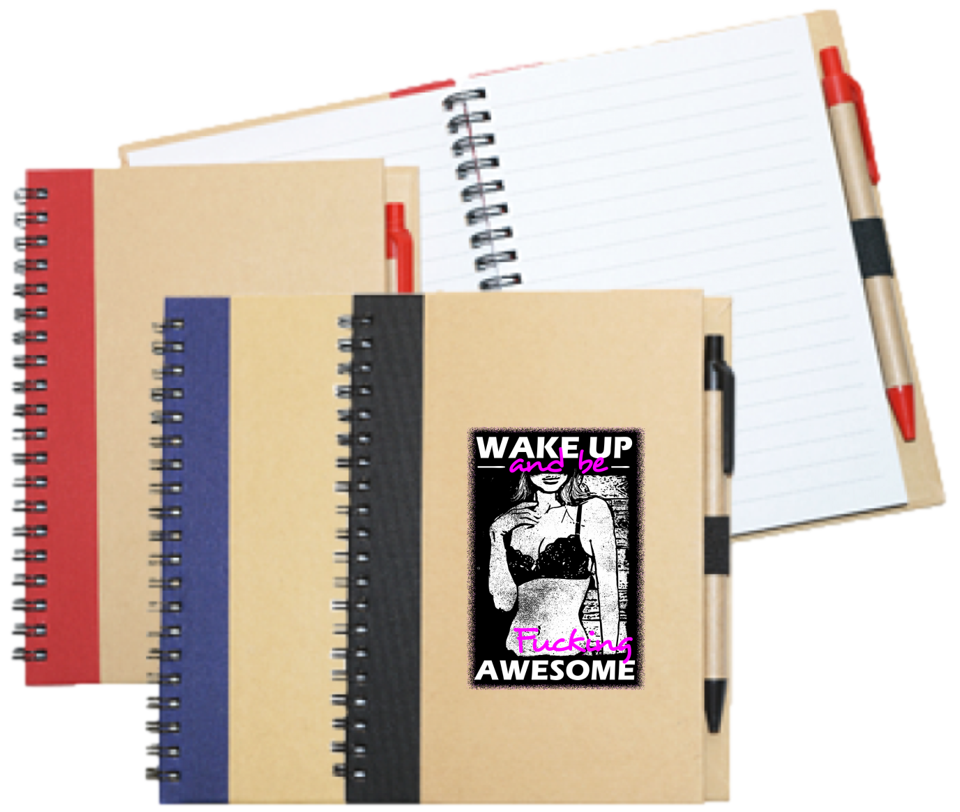 Wiro Bound Recycled A5 Notebook & Pen