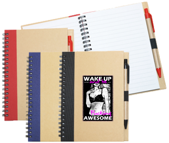 Wiro Bound Recycled A5 Notebook & Pen