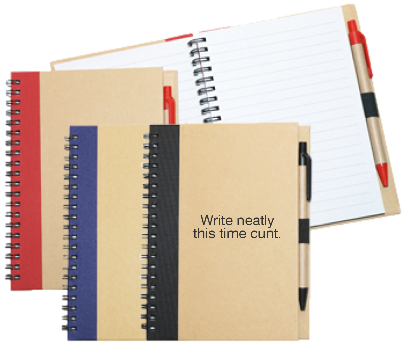 Wiro Bound Recycled A5 Notebook & Pen