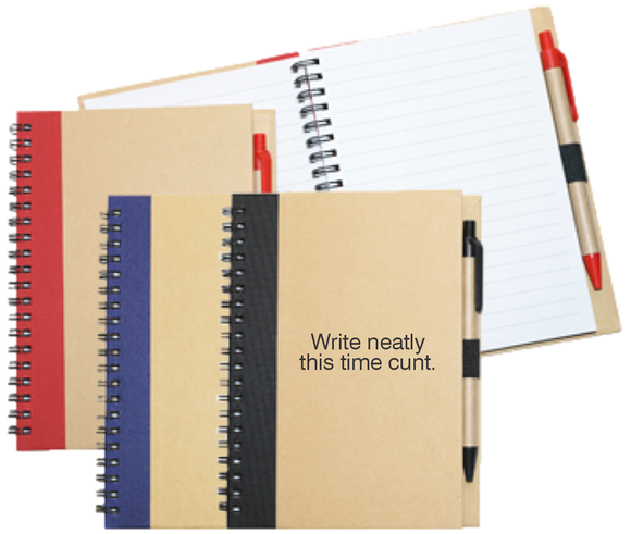 Wiro Bound Recycled A5 Notebook & Pen